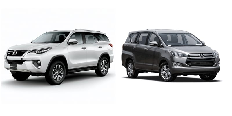 Toyota Innova Crysta vs Toyota Fortuner