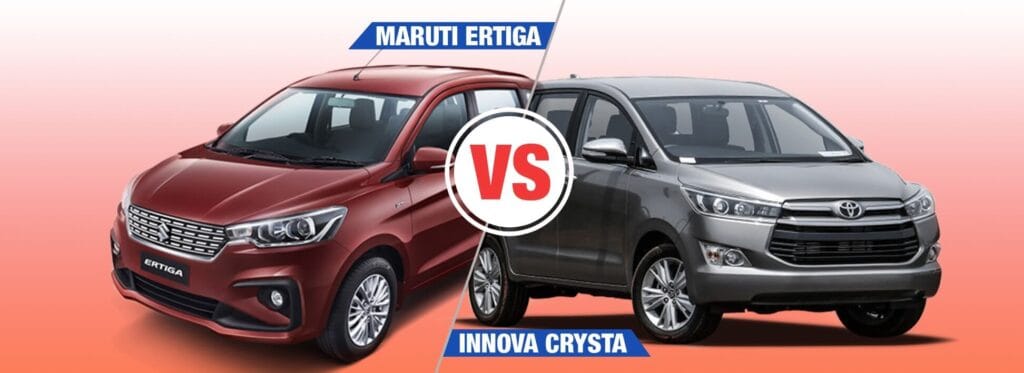 Toyota Innova Crysta vs Maruti Suzuki Ertiga